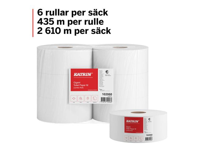 Toalettpapper KATRIN Gigant M 435m 6/fp